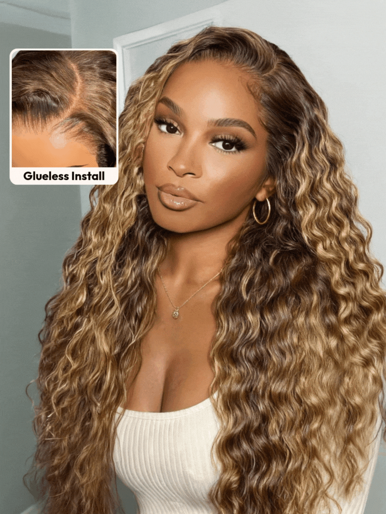 Lorana Wave™ — Ready-to-Wear Soft Water Wave Honey Blonde Highlight
