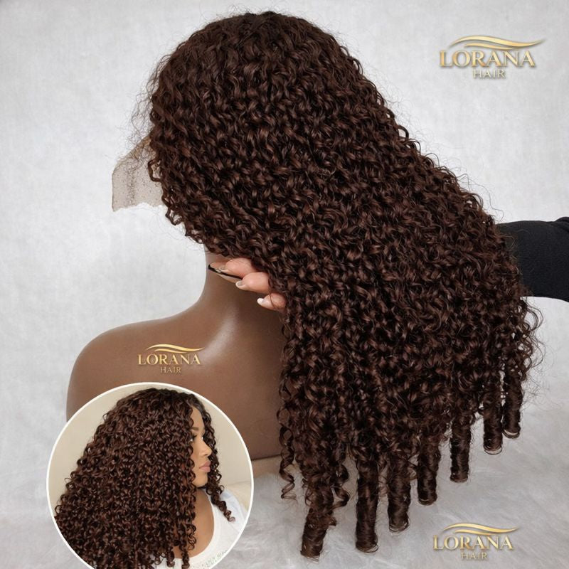 Lorana Curls™ — Chocolate Brown Burmese Curly 100% Premium Human Hair