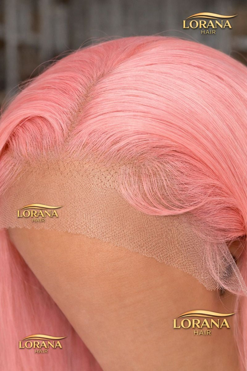 Lorana Straight™ — Sakura Pink Straight 100% Premium Human Hair