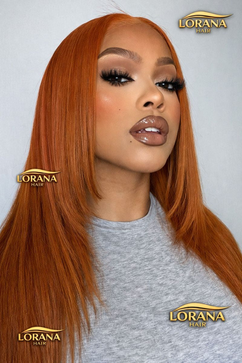 Lorana Straight™ — Ginger Layered Straight 100% Premium Human Hair