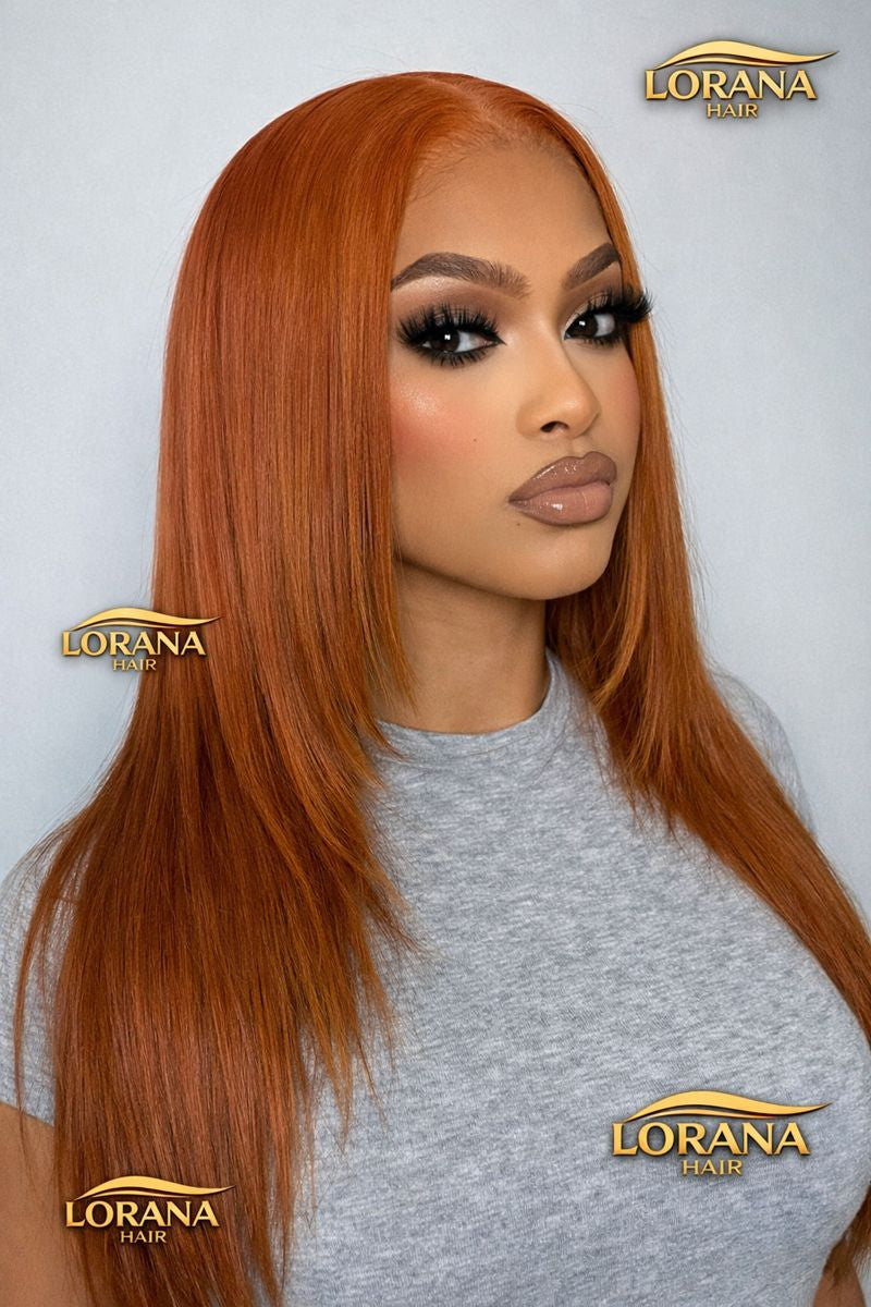 Lorana Straight™ — Ginger Layered Straight 100% Premium Human Hair