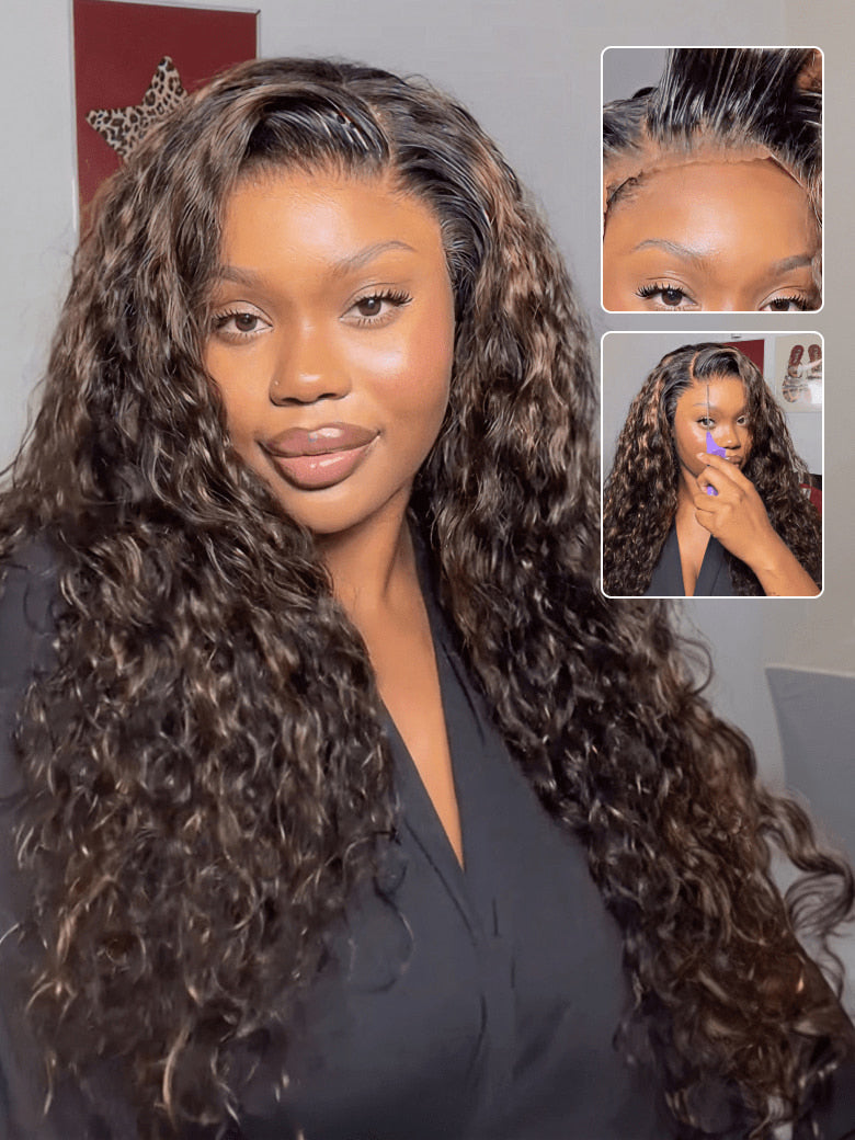 Lorana Wave™ — Ready-to-Wear Soft Water Wave Golden Brown Highlight